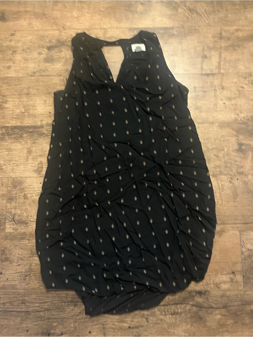 Old Navy Black Mini Dress with Gold Dot Accent